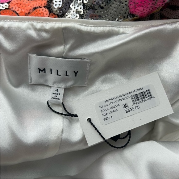 Milly Annie Floral Sequin Midi Dress NWT - Picture 9 of 10